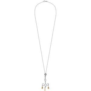 18K White & Yellow Gold Diamond Necklace